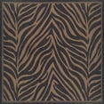 thumbnail image 1 of Couristan 8.5' Zebra Black Square  Polypropylene Area Throw Rug, 1 of 3