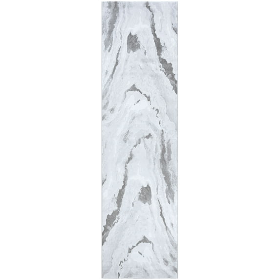 Couristan Serenity Abstract Marble Area Rug, 2'2" x 7'10" Runner, Opal-Mushroom