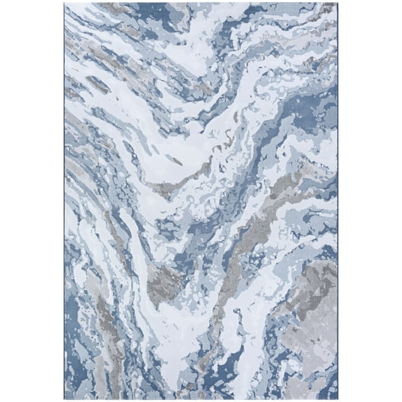 Couristan Serenity Abstract Marble Area Rug, 5'3" x 7'6", Grey-Opal
