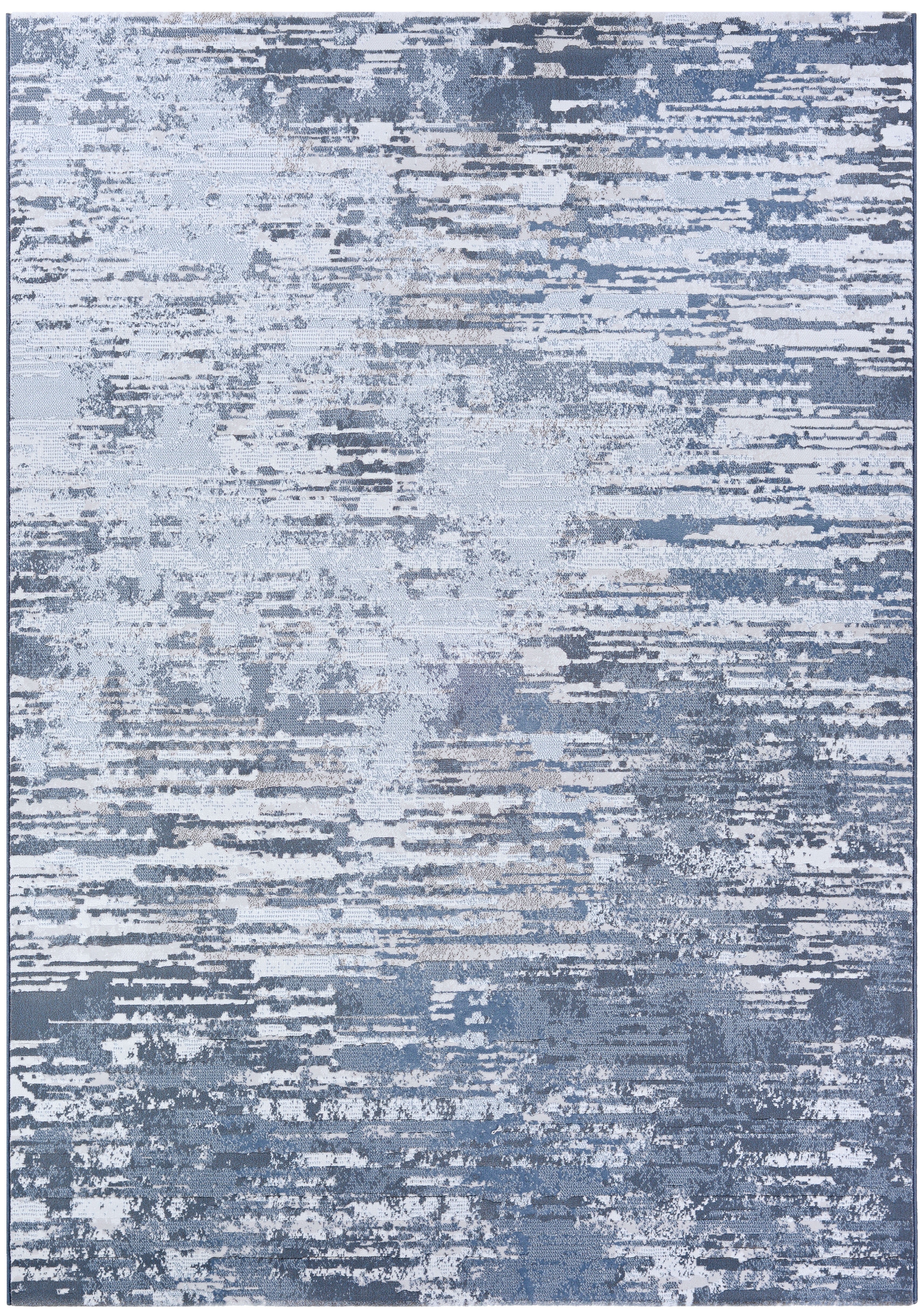 Serenity Grey/Opal Abstract Wool and Synthetic Area Rug