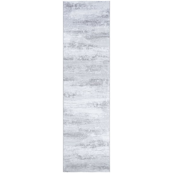 Couristan Serenity Virga Area Rug, 2'2" x 7'10" Runner, Light Grey-Opal