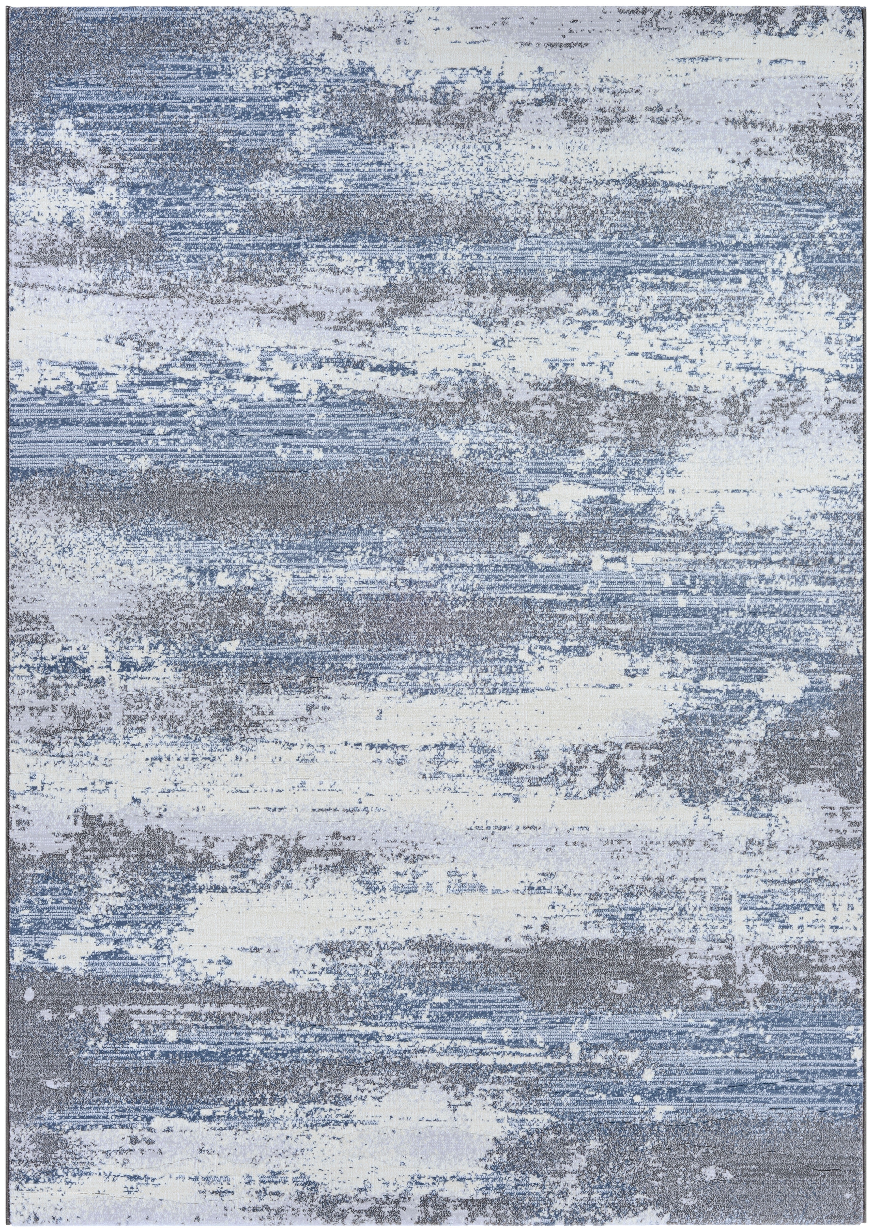 Serenity Opal Grey Mushroom Abstract Stain-Resistant Rug
