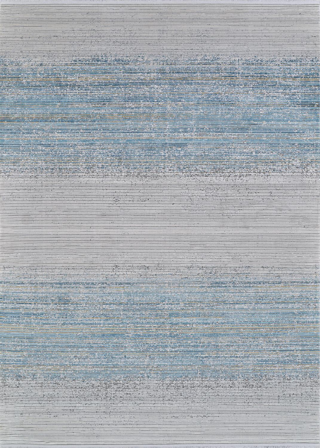 Couristan Siena Ombre 6'6" x 9'6" Blue-Gold-Ivory Area Rug