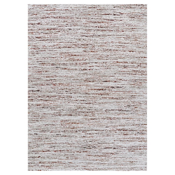 Couristan Sonnet Capillary 6'6" x 9'6" Grey and Chocolate Indoor Area Rug