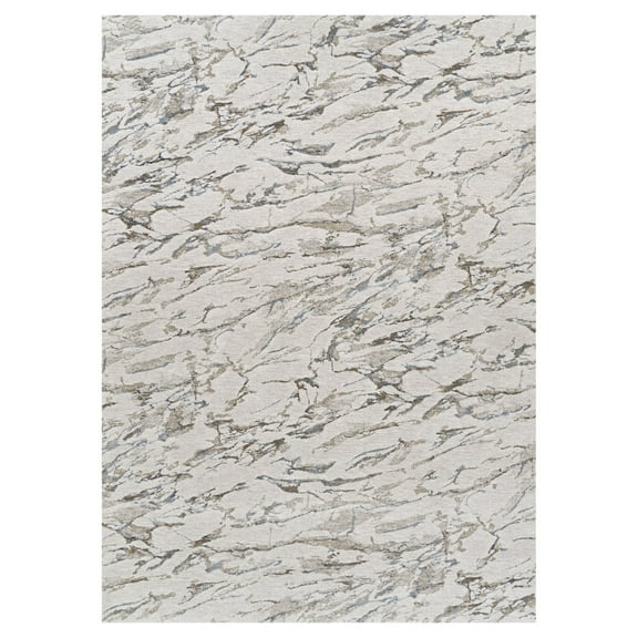 Couristan Sonnet Marbre 5'3" x 7'6" Grey and Black Indoor Area Rug