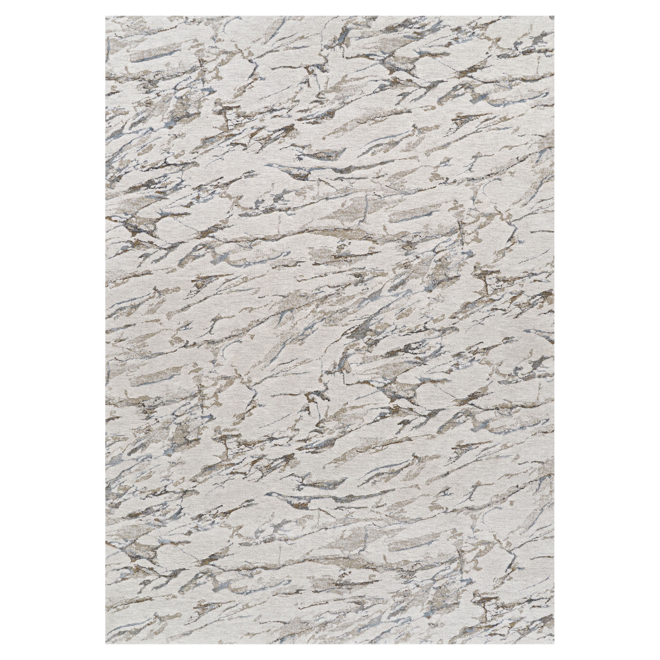 Couristan Sonnet Marbre 6'6" x 9'6" Grey and Black Indoor Area Rug