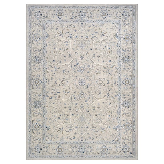 Couristan Floral Yazd Area Rug, Grey ,Rectangle, 9'2" x 12'5"