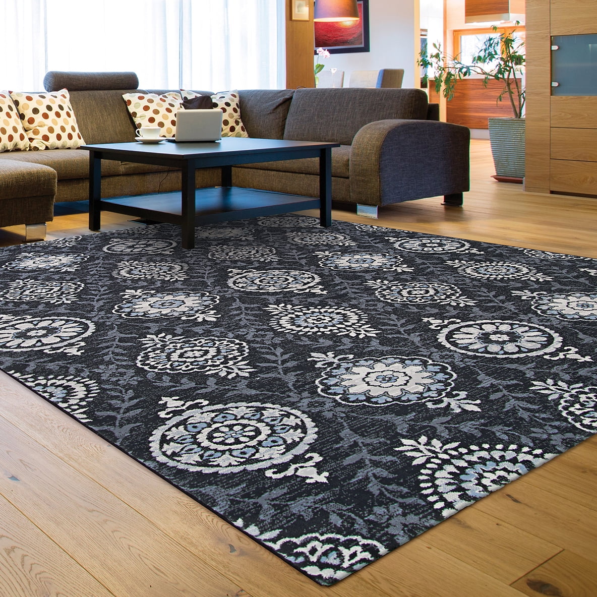 Couristan Sultan Treasures Kash Area Rug, 3'11" x 5'3", Warm Slate