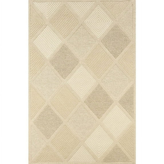 Couristan Super Indo & Natural Astra White Area Rug, 5'6'x8' - 21509600056080T