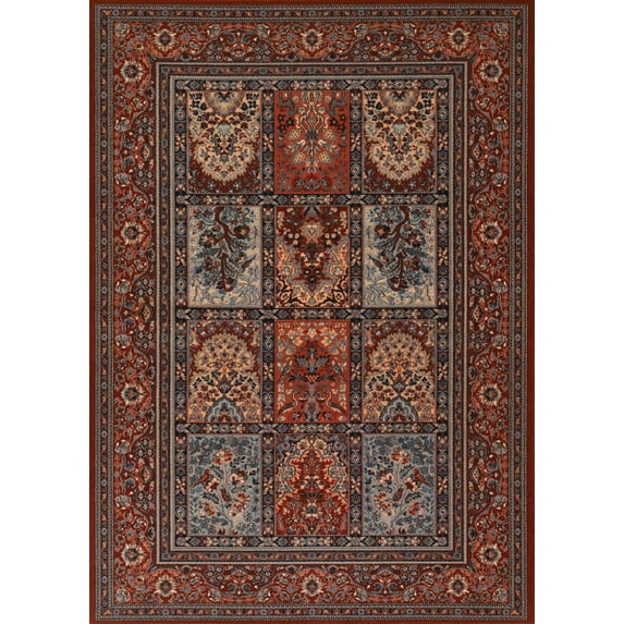 Couristan Timeless Treasures 4325/0300 Vintage Baktiari Area Rug - Burgundy