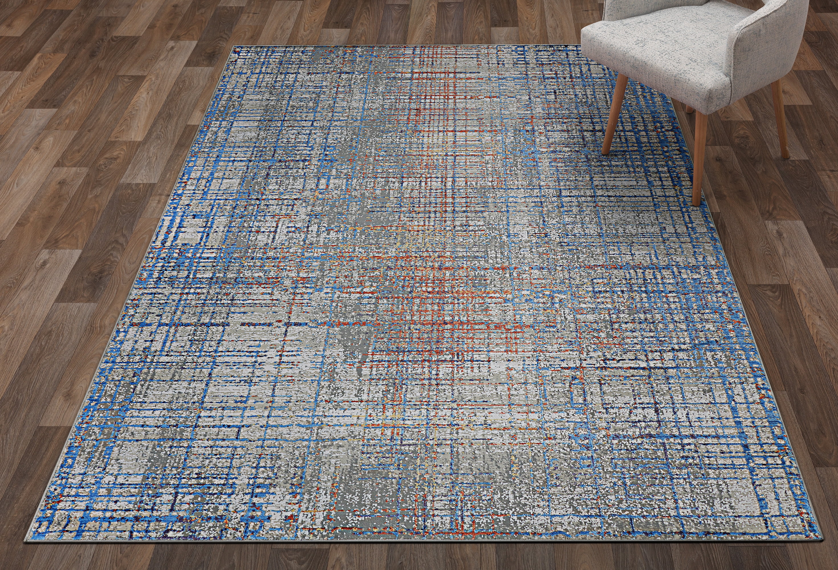 Couristan Vibrata Grasscloth Multi-Pastels Area Rug