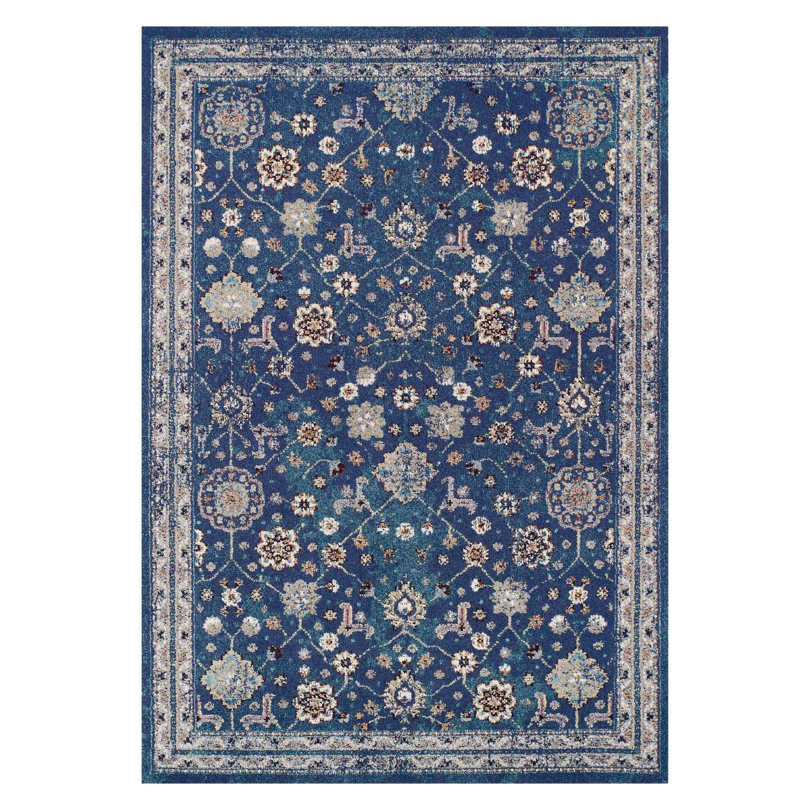 Vintage Bijar Denim Rectangular Area Rug 5'3" x 7'6"