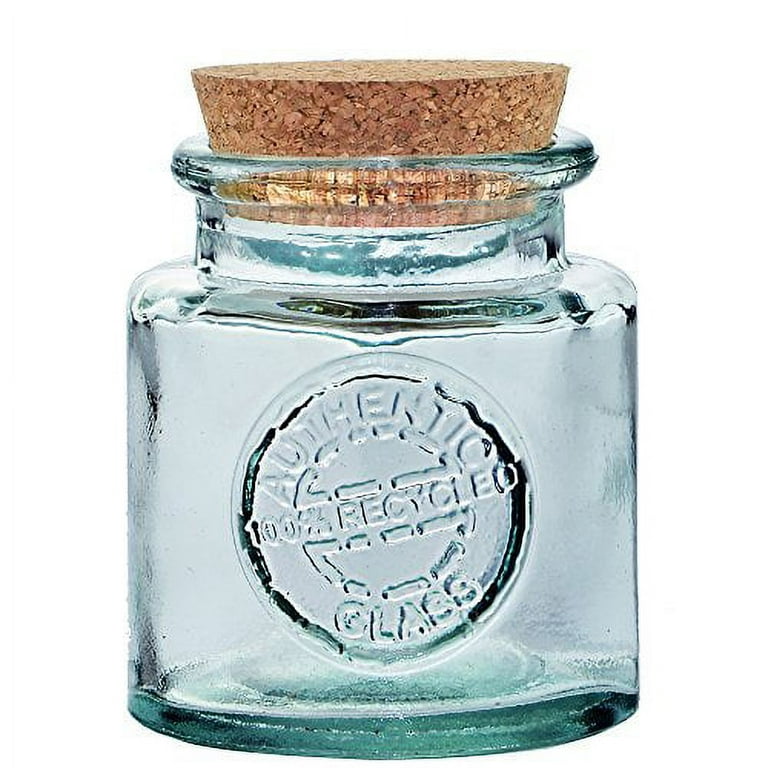 8.5 oz Glass Jar With Cork And Spoon