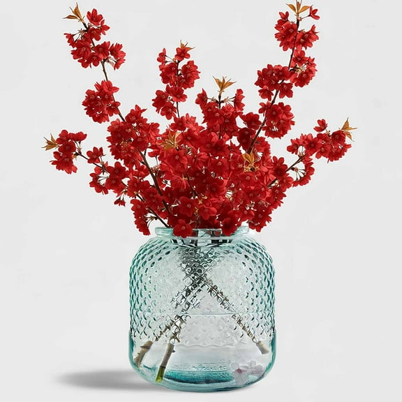 Couronne Co. Diamond Glass Vessel, 11, Diamond Recycled Glass Container, 1 Piece, 112 oz capacity