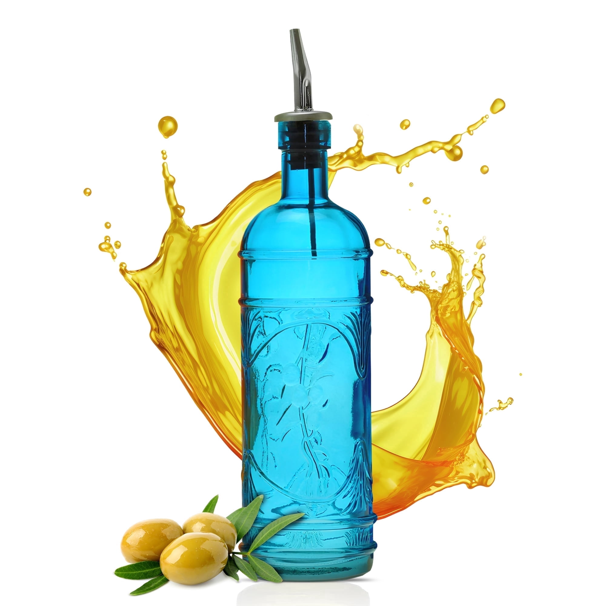 Couronne Co. Olive Leaf embossed Olive Oil Dispenser Bottle with ...