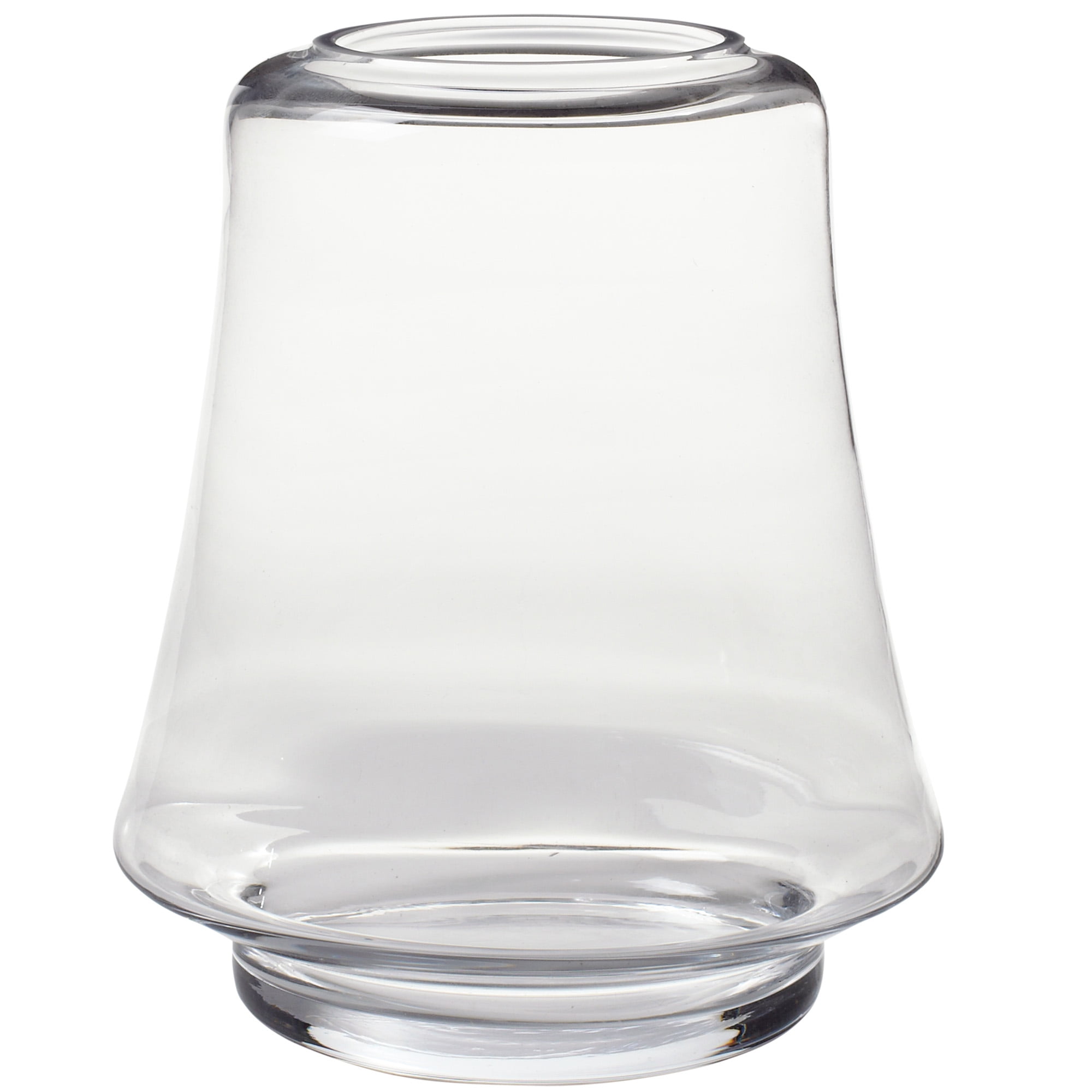 Clear Recycled Glass Bell-Shaped Table Vase