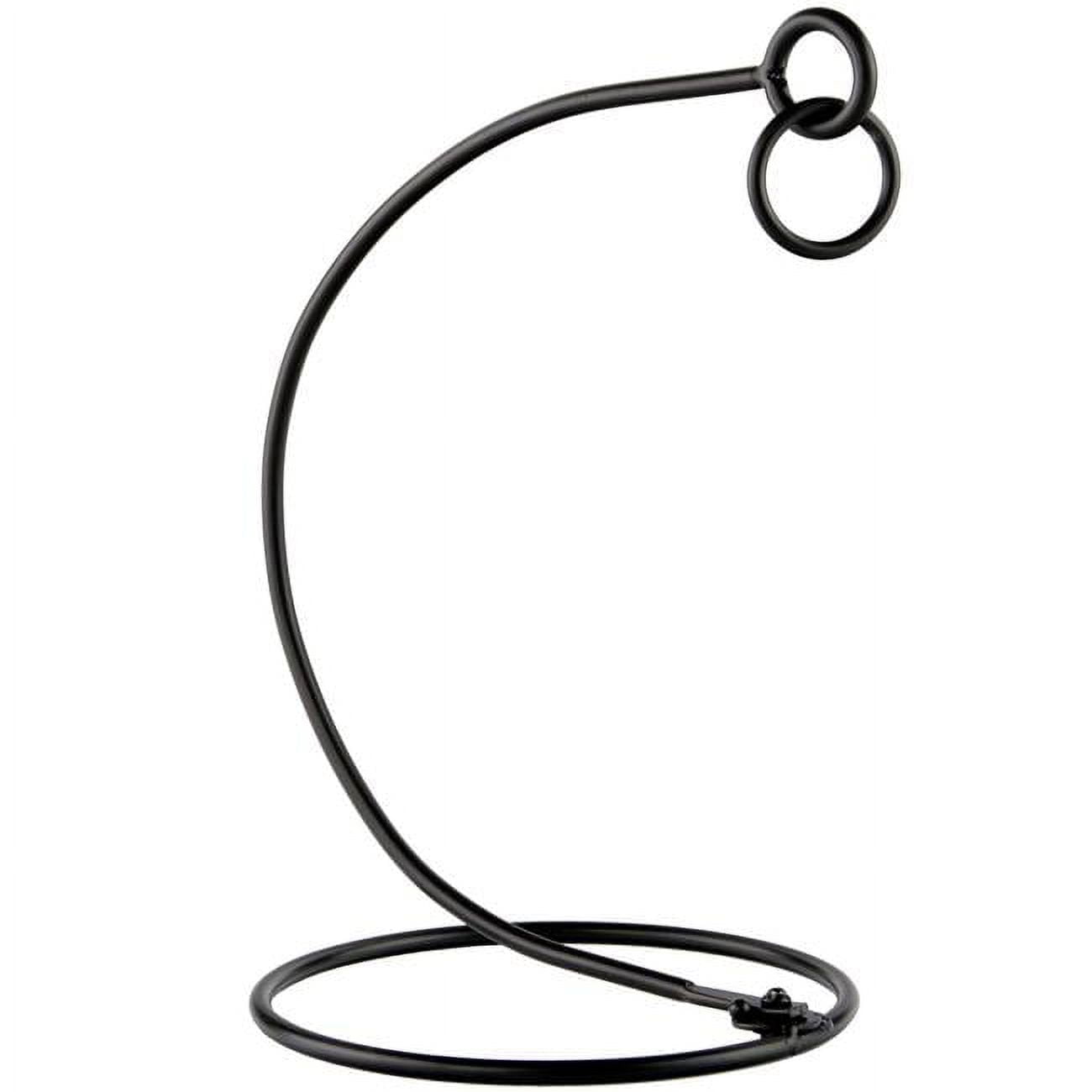 Mosaic Birds Metal Hummingbird Feeders Stand for Outdoors - Traditional Bird Feeder Holder for Garden - Black