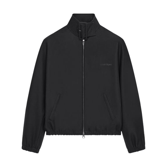 Courrèges Buckle-Zipped Bomber Jacket With High Collar Detail (Women's)