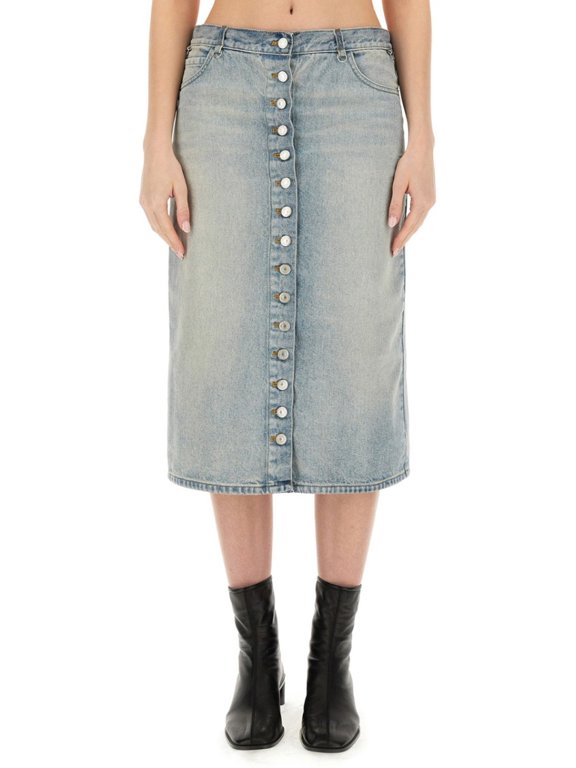 Courrges Button-Down Midi Skirt (Women's)