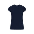 thumbnail image 1 of Courrèges Tone-On-Tone Logo T-Shirt – Navy Blue (Women's), 1 of 3