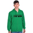 thumbnail image 1 of Course Im Right Im Bob Zip Hoodie Sweatshirt Men Brisco Brands 2X, 1 of 6