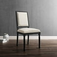 thumbnail image 1 of Modway Court French Vintage Upholstered Fabric Dining Side Chair in Black Beige, 1 of 8