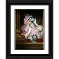 thumbnail image 1 of Court, Joseph Desire 11x14 Black Ornate Wood Framed with Double Matting Museum Art Print Titled - The Mask, 1 of 4