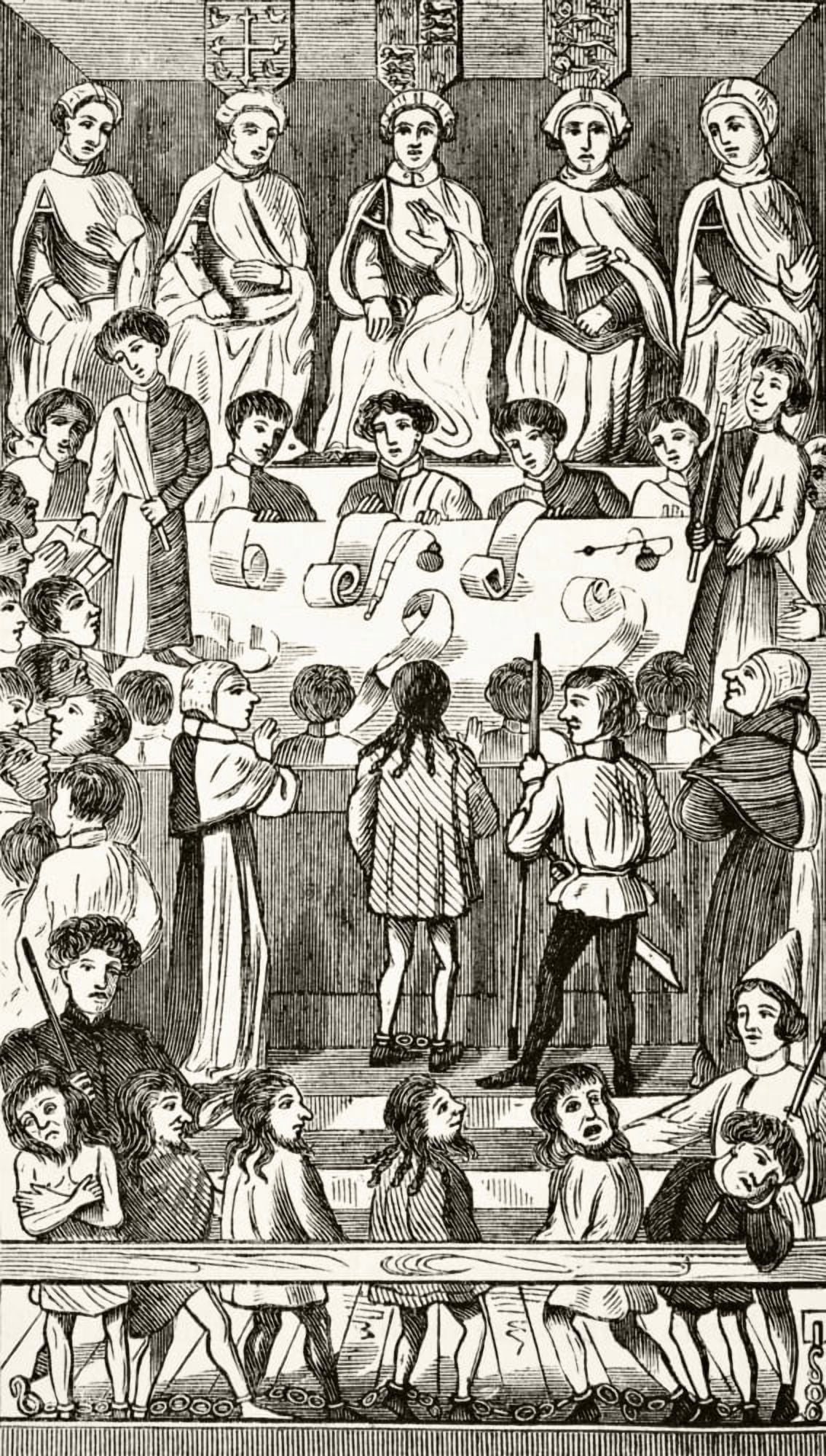 The Court Of Kings Bench At The Time Of Henry Vi From The National And Domestic History Of England By William Aubrey Published London Circa 1890 Canvas Art - Ken Welsh Design Pics (11 x 19)
