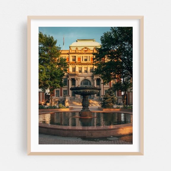 Court Square, Long Island City - Queens New York Photography Oak Framed Wall Art Print 24 x 30 inches