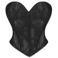 thumbnail image 1 of Court Style Outfit Lace Bodice Double Layer Corset Shaping Top Body For Casual Wear All Seasons,Color:Black, 1 of 7