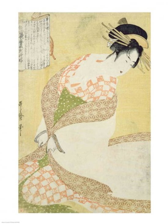 Courtesan Kneeling Canvas Art -  (18 x 24)