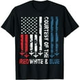 thumbnail image 1 of Courtesy Of The Red White And Blue Retro America US Flag Gifts T-shirt, 1 of 2