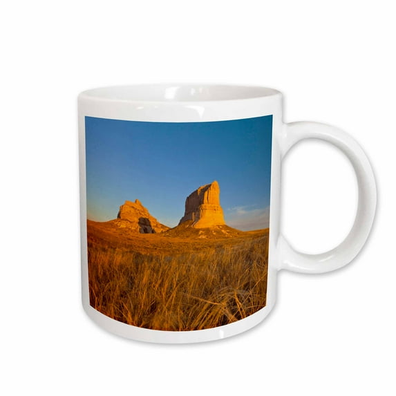 3drose, Courthouse, Jailhouse Rock, Bridgeport, Nebraska, Usa - Us28 Cha0135 - Chuck Haney, 11oz Mug