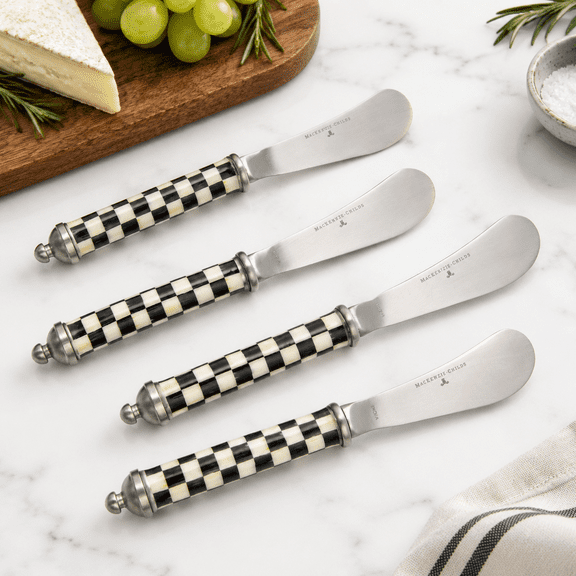 Courtly Check Stainless Steel Cheese & Butter Spreader Set of 4