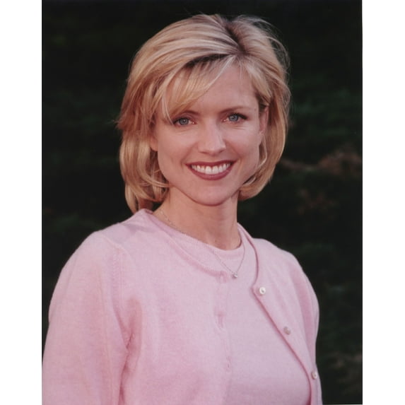 Courtney Smith smiling in Pink Dress with Black Background Photo Print (24 x 30)