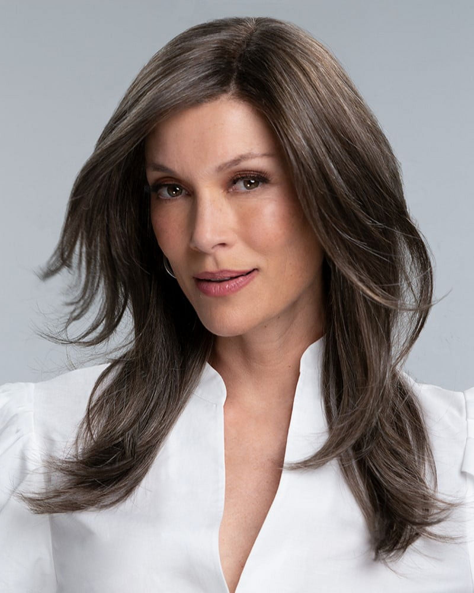 Courtney, a Jon Renau Wig Lace Front Monofilament Top 100 Hand Tied Long Straight Layered