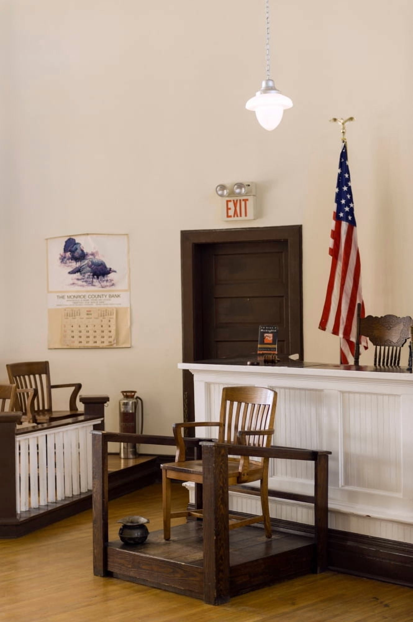 Courtroom of the Old Monroe County Courthouse Monroeville Monroe County Alabama USA Canvas Art - Panoramic Images (24 x 36)