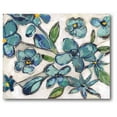 thumbnail image 1 of Courtside Market Aqua Floral I Gallery-Wrapped Canvas Wall Art, 16x20, 1 of 5
