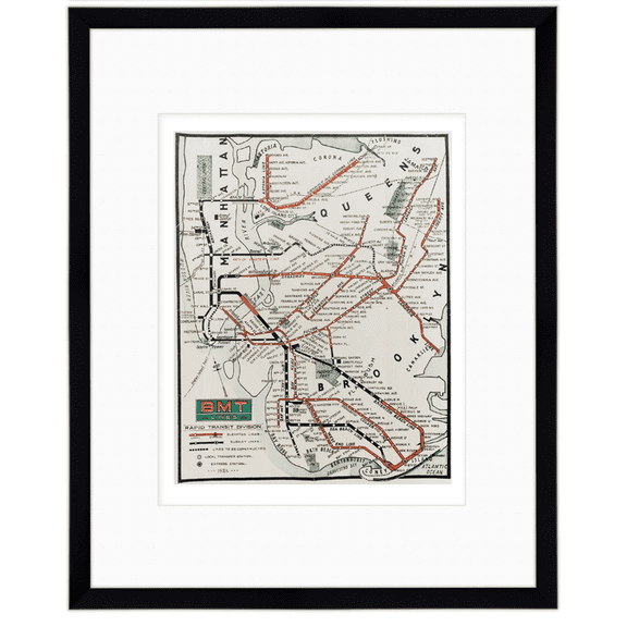 Courtside Market BMT Lines 1925 Framed Art
