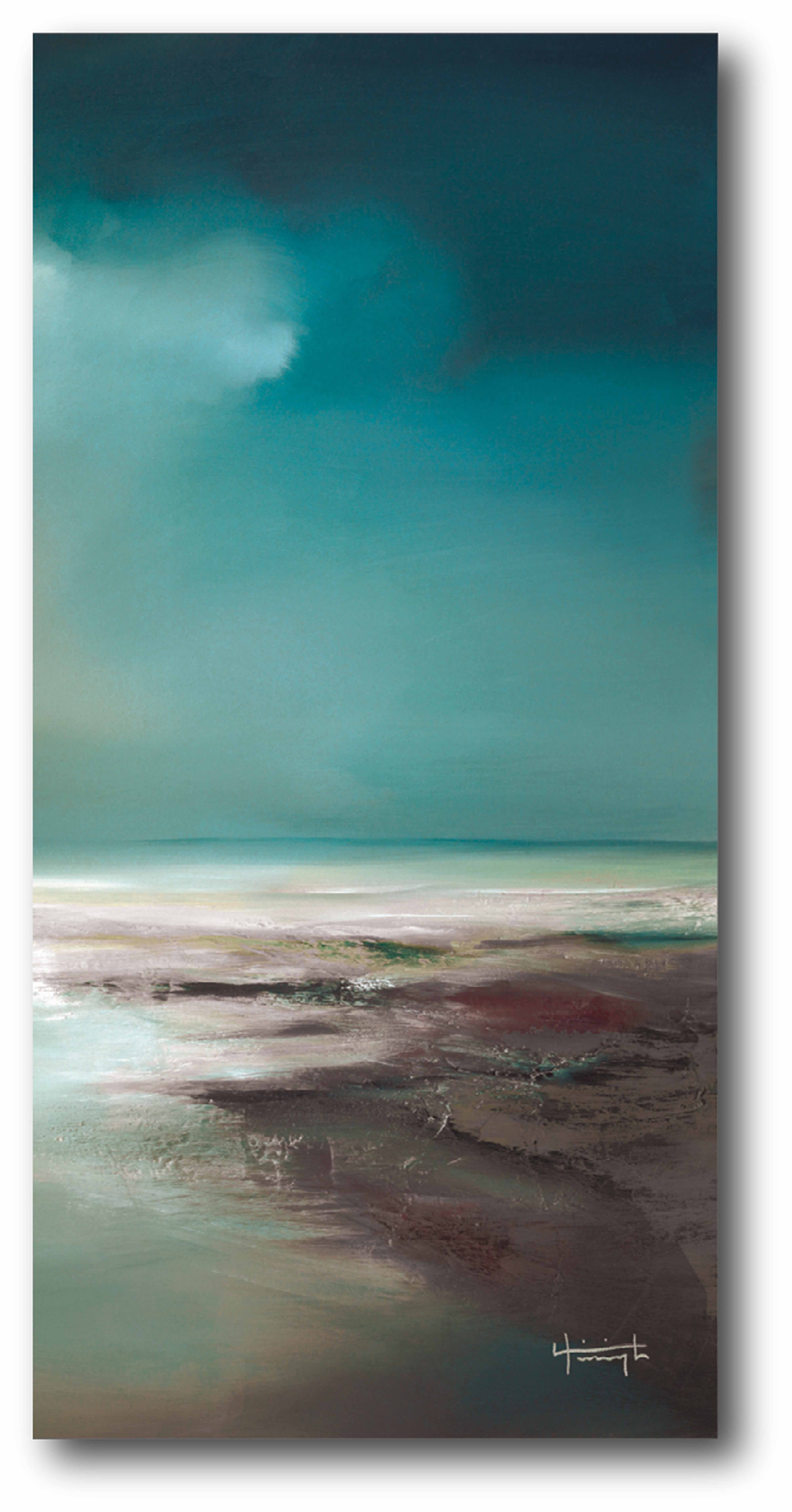 Courtside Market Blue/Brown Costline IV Gallery-Wrapped Canvas Wall Art, 12x24