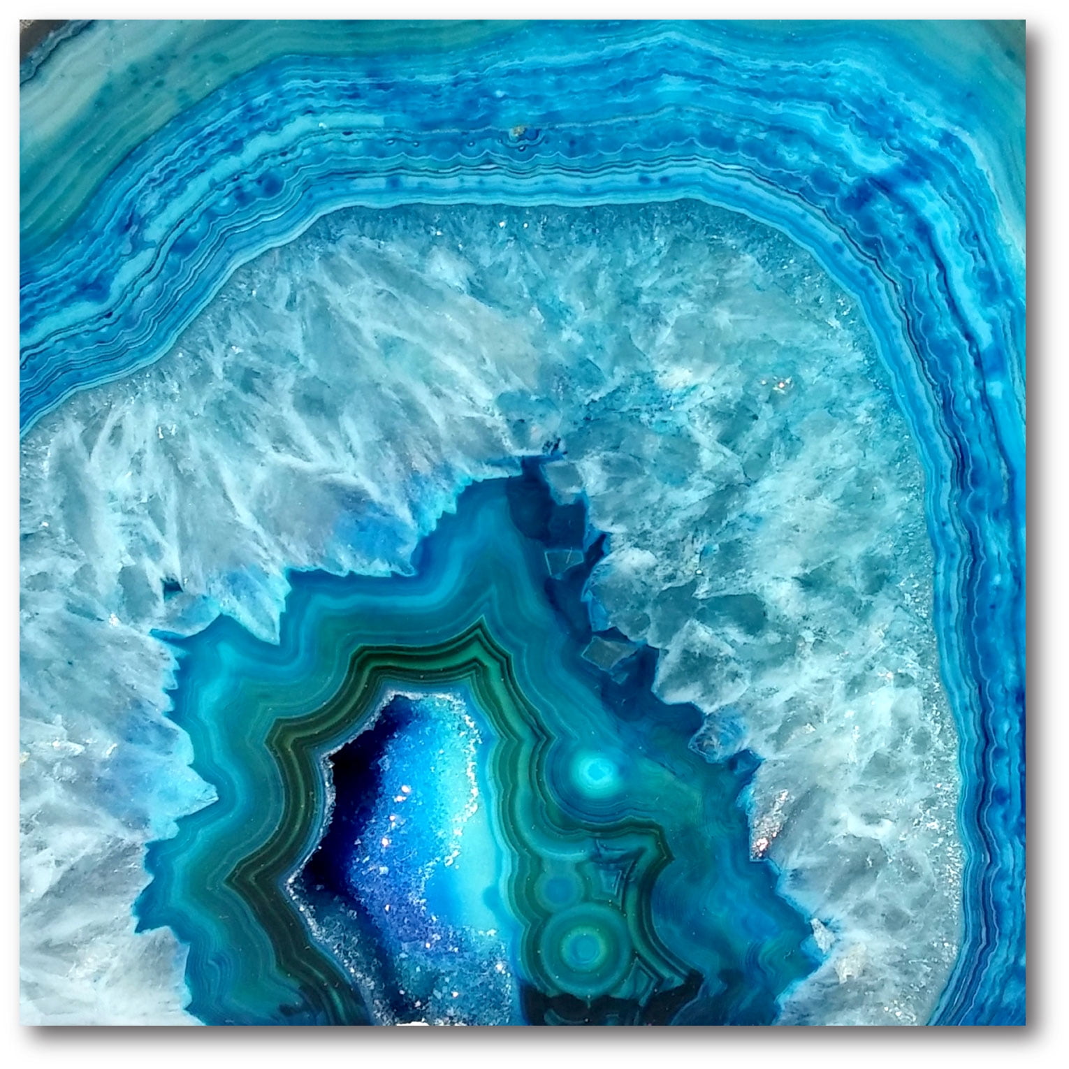Courtside Market Blue Geo II Gallery-Wrapped Canvas Wall Art, 16x16