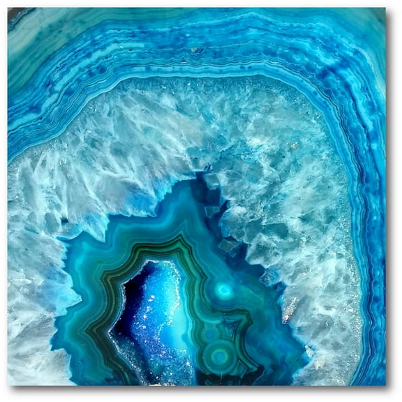 Courtside Market Blue Geo II Gallery-Wrapped Canvas Wall Art, 16x16