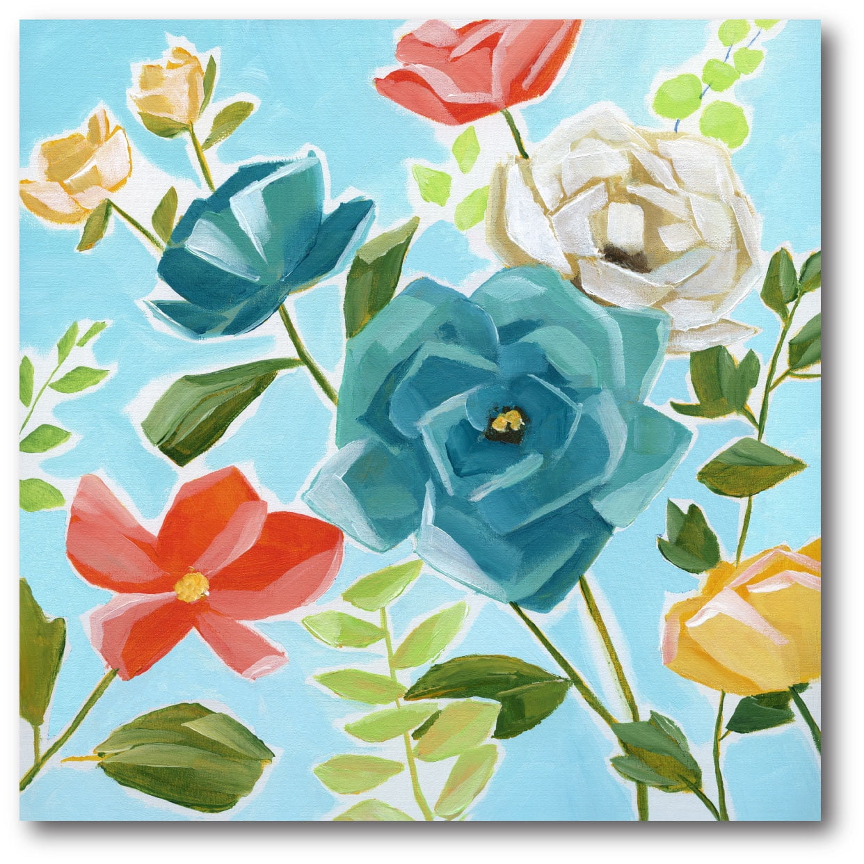 Courtside Market Blues splendor Gallery-Wrapped Canvas Wall Art, 16x16
