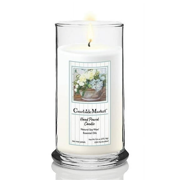 Courtside Market CAN-SC1044-18S 18 oz Fresh Cut Status Candle Glass, Clear