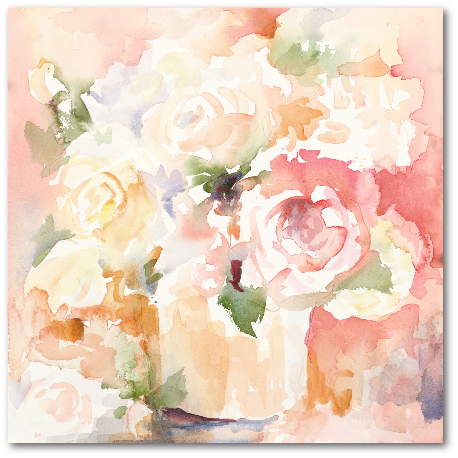 Courtside Market Cascading Blooms I 24"x24" Gallery-Wrapped Canvas Wall Art