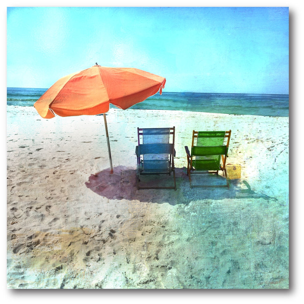 Courtside Market Color Tint Sea Gallery-Wrapped Canvas Wall Art, 16x16