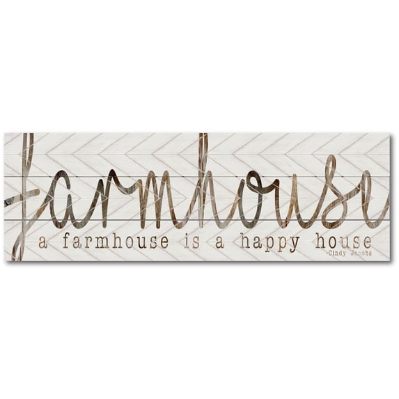 Courtside Market Farm house Gallery-Wrapped Canvas Wall Art, 12x36