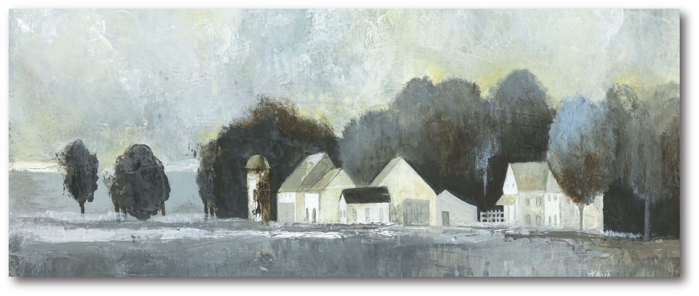 Courtside Market Farm scape II Gallery-Wrapped Canvas Wall Art, 12x30