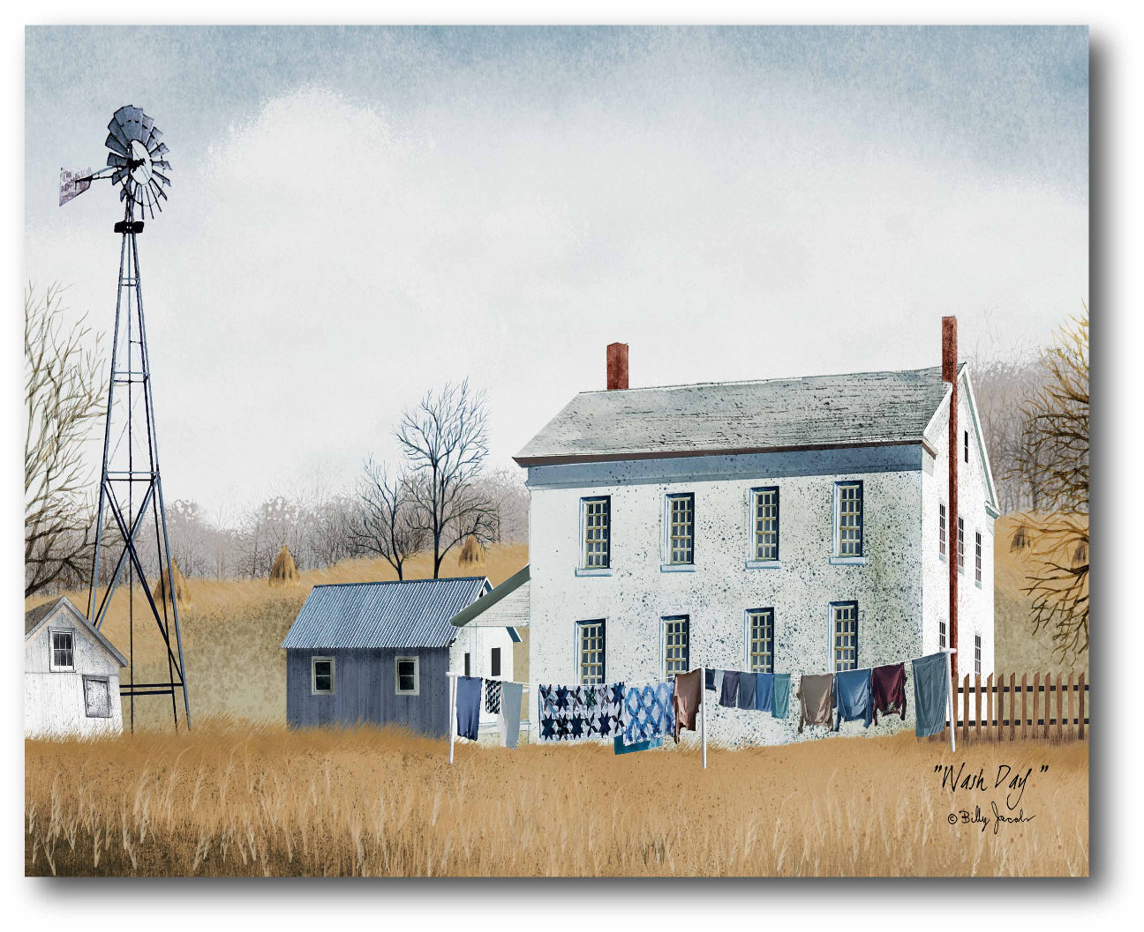 Courtside Market Farmhouse Clothes on the Line Gallery-Wrapped Canvas Wall Art, 16x20