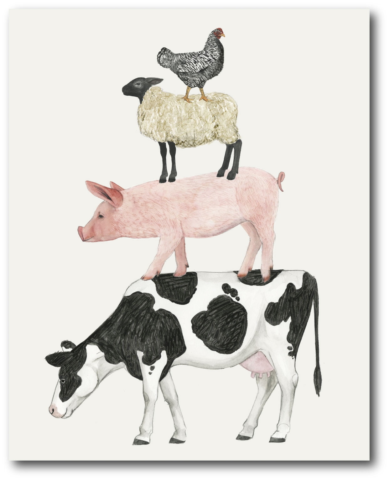 Courtside Market Farmland Family VI 16"x20" Gallery-Wrapped Canvas Wall Art